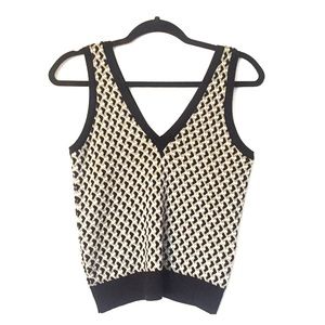 Zara metallic knit sweater vest sleeveless top